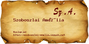Szoboszlai Amélia névjegykártya